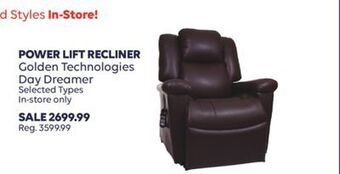 Shoppers Drug Mart Power lift recliner golden technologies day dreamer offer