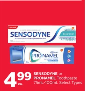 Rexall Sensodyne or pronamel toothpaste 75ml-100ml offer