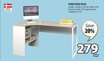 JYSK Function plus large, modern corner desk offer