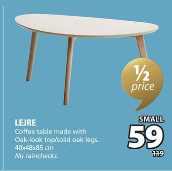 JYSK Lejre coffee table offer