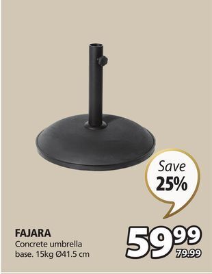JYSK Fajara concrete umbrella base offer