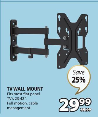 JYSK Tv wall mount fits most flat panel tv's 23-42 offer