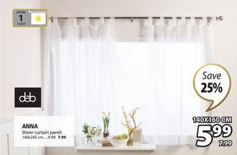 JYSK Anna sheer curtain panel offer