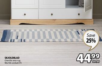 JYSK Skjoldblad chenille area rug offer