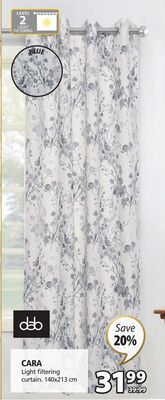 JYSK Cara light filtering curtain offer