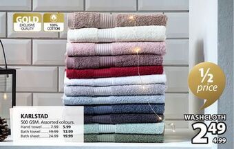 JYSK Karlstad wash cloth offer