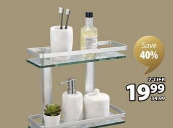 JYSK Esrum aluminium and glass wall shelves offer