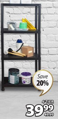 JYSK Rainier plastic storage shelf unit offer