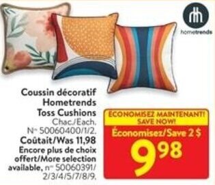 Walmart Hometrends Toss Cushions offer