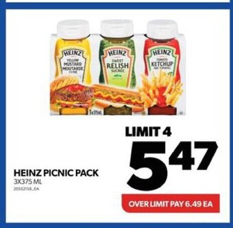 Real Canadian Superstore HEINZ PICNIC PACK 3X375 ML offer