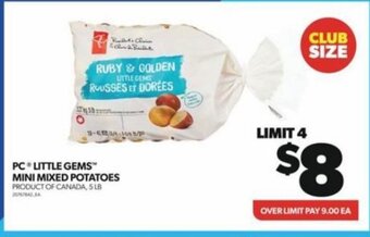 Real Canadian Superstore PC LITTLE GEMS MINI MIXED POTATOES 5LB offer