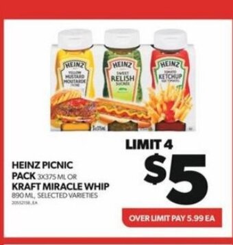 Real Canadian Superstore HEINZ PICNIC PACK 3X375 ML offer