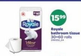 Real Canadian Superstore Royale bathroom tissue 30-60 rolls offer