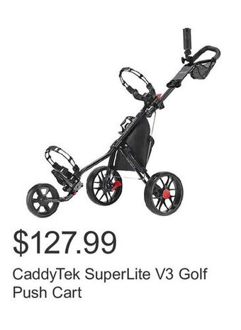 Costco CaddyTek SuperLite V3 Golf Push Cart offer