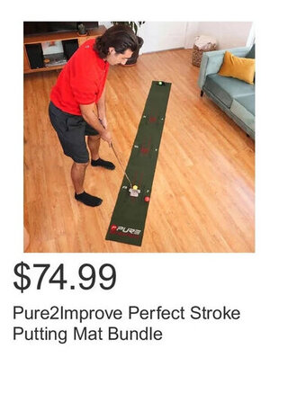 Costco Pure2Improve Perfect Stroke Putting Mat Bundle offer