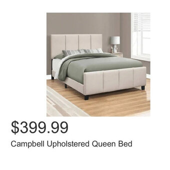 Costco Campbell Upholstered Queen Bed offer