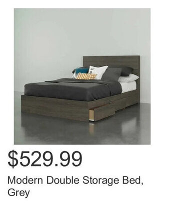 Costco Modern Double Storage Bed, Grey offer