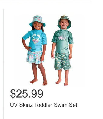 Costco UV Skinz Toddler Swim Set offer
