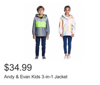 Costco Andy & Evan Kids 3-in-1 Jacket offer