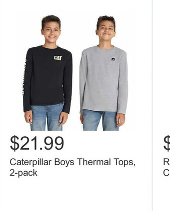 Costco Caterpillar Boys Thermal Tops, 2-pack offer