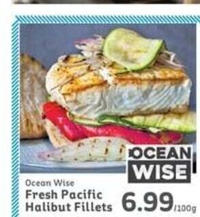 IGA Ocean Wise Fresh Pacific halibut fillets 100g offer