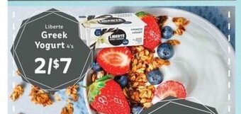 IGA Liberte greek yogurt 4's offer