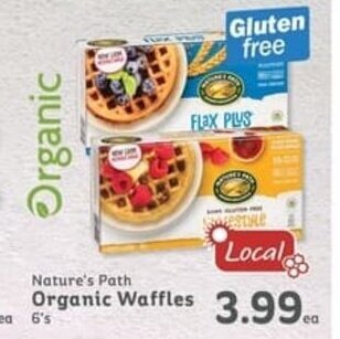 IGA Nature's Path Organic Waffles offer