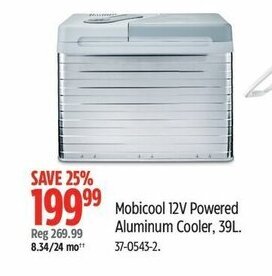 Canadian Tire Mobicool 12V Powered Aluminum Cooler, 39L. offer