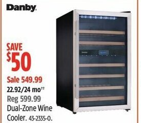 Canadian Tire Danby. Dual-Zone Wine Cooler. 43-2335-0. offer