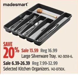 Canadian Tire Madesmart Large Silverware Tray. 142-3059-6. offer