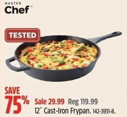 Canadian Tire MASTER Chef 12" Cast-Iron Frypan. 142-3931-8. offer
