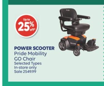 Shoppers Drug Mart Power scooter pride mobility go chair offer