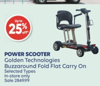 Shoppers Drug Mart Power scooter golden technologies buzzaround fold flat carry on offer