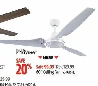 Canadian Tire 60" Ceiling Fan. 52-9715-2. offer