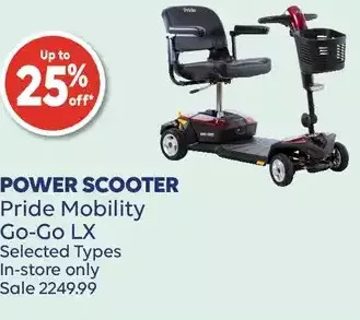 Wellwise by Shoppers Power scooter pride mobility go-go lx offer