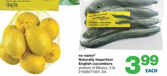 Wholesale Club No name naturally imperfect english cucumbers offer