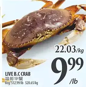 Al Premium Food Mart Live b.c crab offer