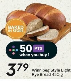 Sobeys Winnipeg Style Light Rye Bread 450 g offer