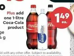 Sobeys 1 Liter Coca-cola offer