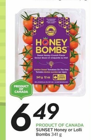 Sobeys SUNSET Honey or Lolli Bombs 341 g offer