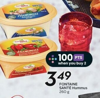 Sobeys Fontaine SANTÉ Hummus 260 g offer