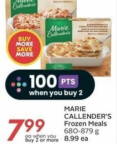 Sobeys Marie CALLENDER'S Frozen Meals 680-879 g offer
