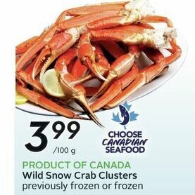 Sobeys Wild Snow Crab Clusters offer