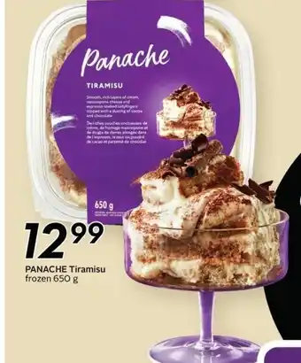 Sobeys PANACHE Tiramisu frozen 650 g offer