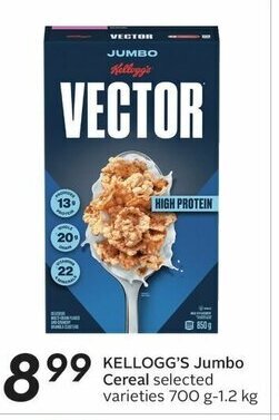 Sobeys KELLOGG'S Jumbo Cereal 700 g-1.2 kg offer