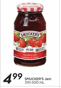 Sobeys SMUCKER'S Jam 310-500 mL offer