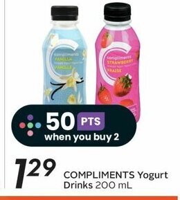 Sobeys COMPLIMENTS Yogurt Drinks 200 mL offer