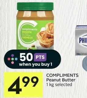 IGA COMPLIMENTS Peanut Butter 1 kg offer