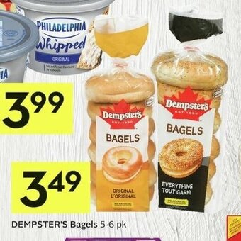 IGA DEMPSTER'S Bagels 5-6 pk offer
