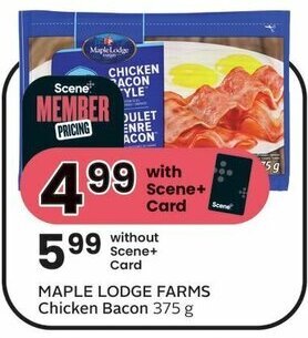 IGA MAPLE LODGE FARMS Chicken Bacon 375 g offer